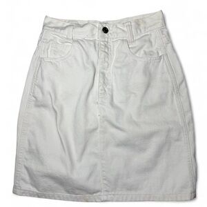 Vintage Calvin Klein White Denim Skirt
